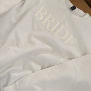 White Bride Sweatshirt + bubbles